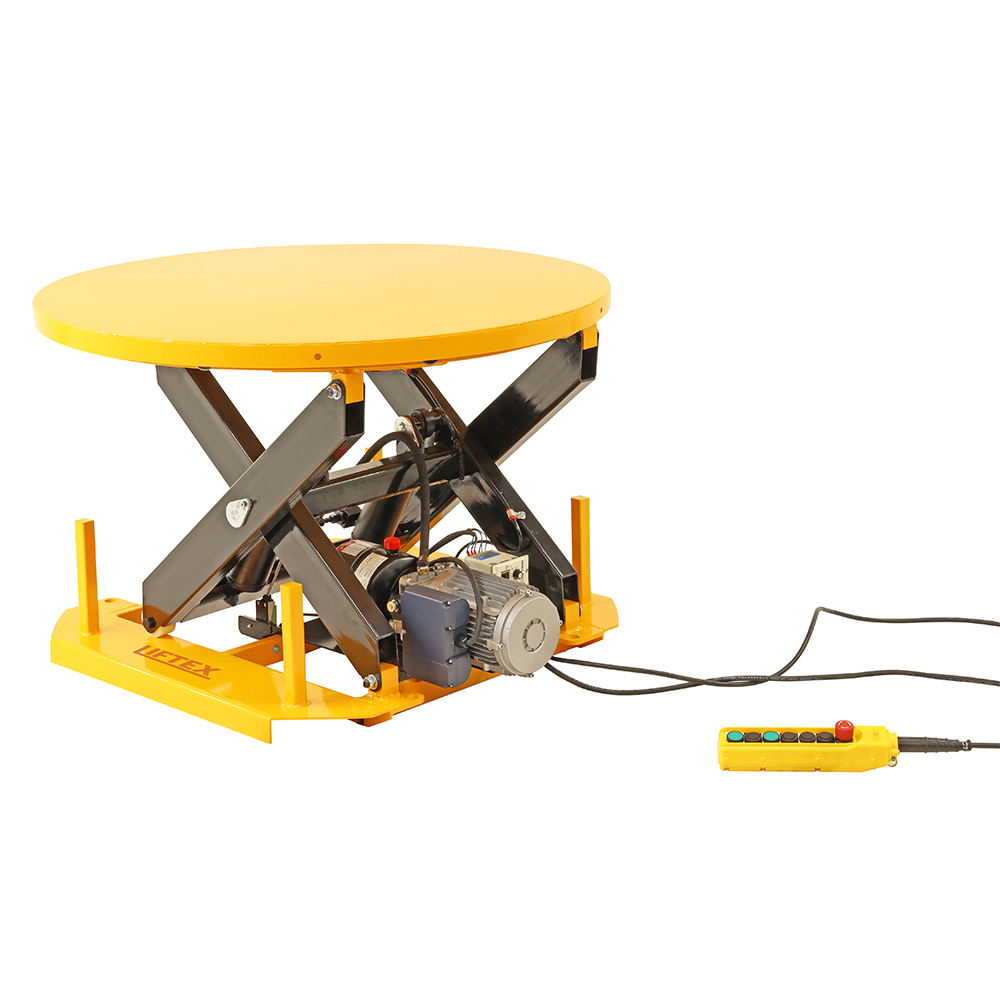 Powered rotatable electric lift table 